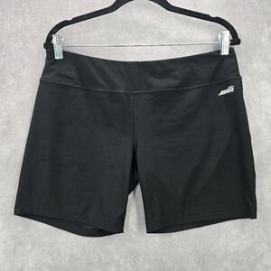 Avia Black Pull On Athletic Stretch Compression Yoga Running Shorts L Large‎